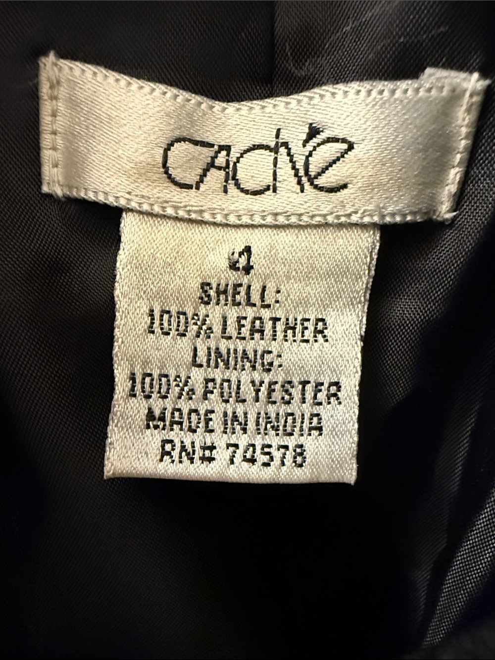 RARE Vintage CACHÉ Studded Leather Cowhide Fur Jacket Y2K Archival Mob Wife - Picture 8 of 14